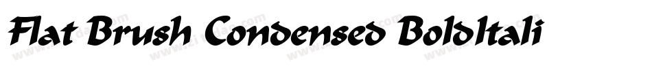Flat Brush Condensed BoldItalic字体转换